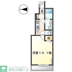 セントラル　レジデンス 1階1Kの間取り