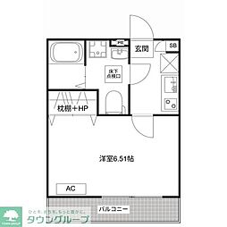 MQuarto柏III 1階1Kの間取り
