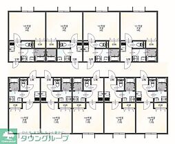 セナリオフォルム新柏 2階1Kの間取り