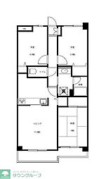 ソレイユ松戸 3階3LDKの間取り