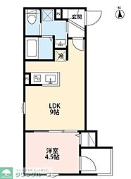 つばめハウス南流山(ツバメハウスミナミナガレヤマ) 1階1LDKの間取り