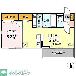 アトリエール松戸 1LDKの間取図画像