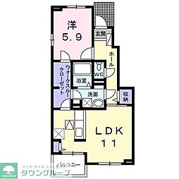 フェアリー・ローズ3 1LDKの間取図画像
