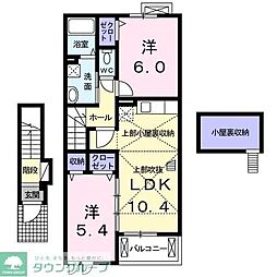 グラシアス 2LDKの間取図画像