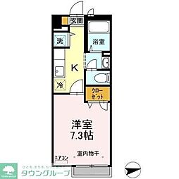 アプリコットアベニュー東台本町 1Kの間取図画像