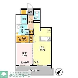 VESTA 1LDKの間取図画像