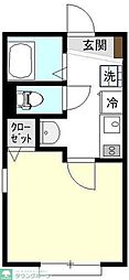 ルミエール六実 1Kの間取図画像