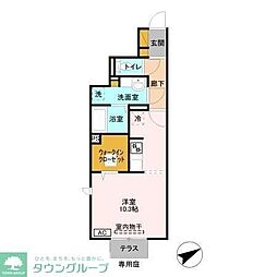 シャルム ワンルームの間取図画像