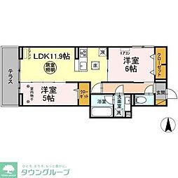 NobleFerroA 2LDKの間取図画像