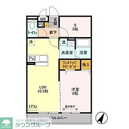 ラカンパネラA 1SLDKの間取図画像