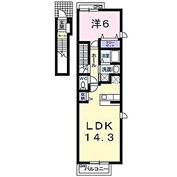 アーバンウィンズ6 1LDKの間取図画像