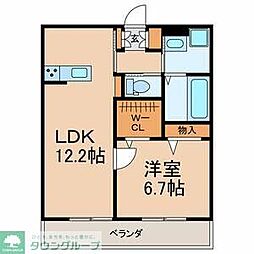 プラスリンガーデン 1LDKの間取図画像