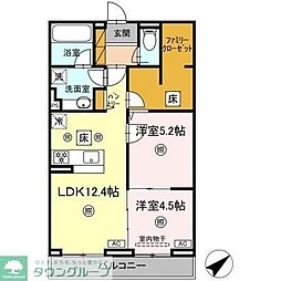 アミティエY 2LDKの間取図画像