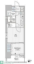 パークアクシス市川 1DKの間取図画像