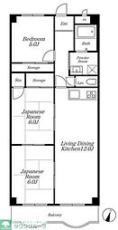 イーストヒルズ柏 3LDKの間取図画像