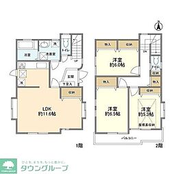 狭山4丁目貸家 3LDKの間取り