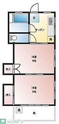 栄ハイツ 1階2Kの間取り