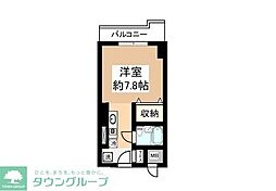 シティフォーラム新小平 4階ワンルームの間取り