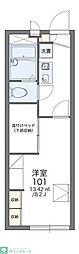 レオパレスヴィラ　ポラリス 2階1Kの間取り