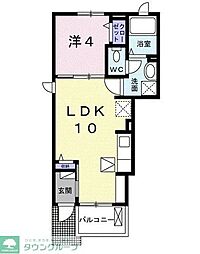 グランクレールＡ 1階1LDKの間取り