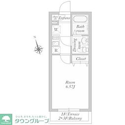AVENIR 1階1Kの間取り