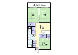 第3松島ビル 3階3DKの間取り