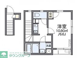 レオネクストサンルーチェ三鷹II 2階1Kの間取り