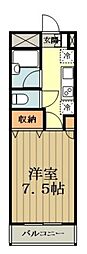 サマービレッジ 2階1Kの間取り