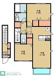 Ｐｕｒｅ　Ｈｅｉｍ（ピュアハイム） 2階2LDKの間取り