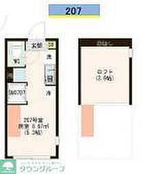 Avenir上石神井 2階ワンルームの間取り