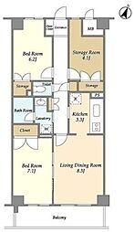 グランフォンテ 7階2SDKの間取り