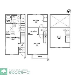 ソレイユ A棟 2LDKの間取図画像