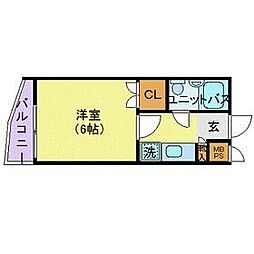 日神パレステージ上石神井第2 1Kの間取図画像