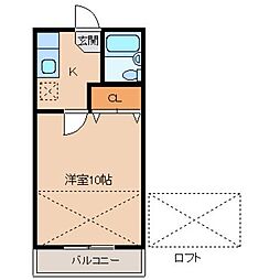 ファミーユフレール 1Kの間取図画像