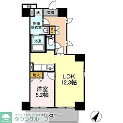 ワイズエメリール-U 1LDKの間取図画像