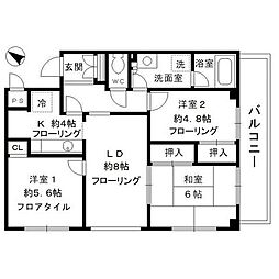 チェリーコート武蔵小金井 3LDKの間取図画像