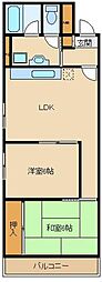 グランドール久米川 2LDKの間取図画像