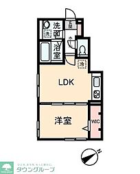 TerraceGloria 1LDKの間取図画像
