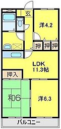 アスティーロイヤル 3LDKの間取図画像