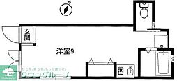 ラ・セルジュ ワンルームの間取図画像