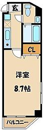 ロゼット 1Kの間取図画像