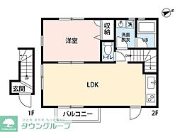 小金井レジデンツフィレンツェ 1LDKの間取図画像