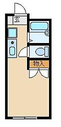 レオパレストゥインクル前沢 1Kの間取図画像