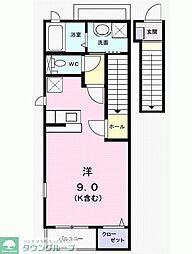 アルバカーサ ワンルームの間取図画像