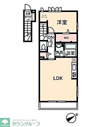 TerraceGloria 1LDKの間取図画像