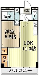 久米田ビル 1LDKの間取図画像