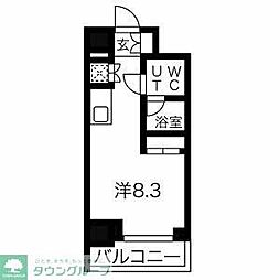 スパシエ　アコルデ　横浜 3階ワンルームの間取り