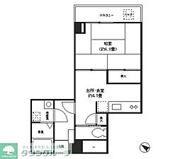 パルメゾン和光 1階1DKの間取り