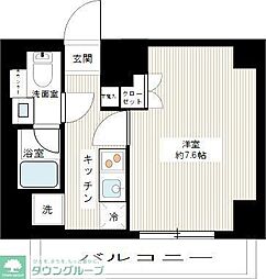 ＳＱＵＡＲＥ ＣＩＴＹ ＴＳＵＲＵＭＩ ＲＩＶＥＲＳＩＤＥ 5階1Kの間取り