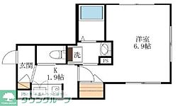 クレールメゾン　K 1階1Kの間取り